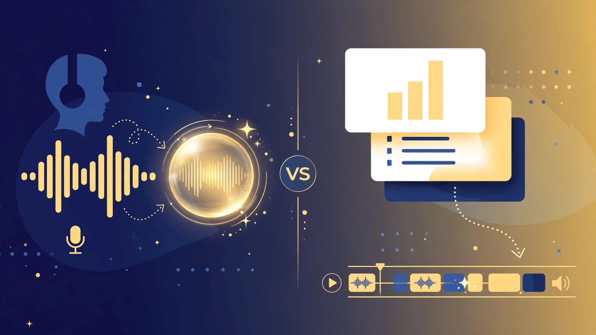 ElevenLabs voice cloning versus Murf AI studio workflow – editorial illustration