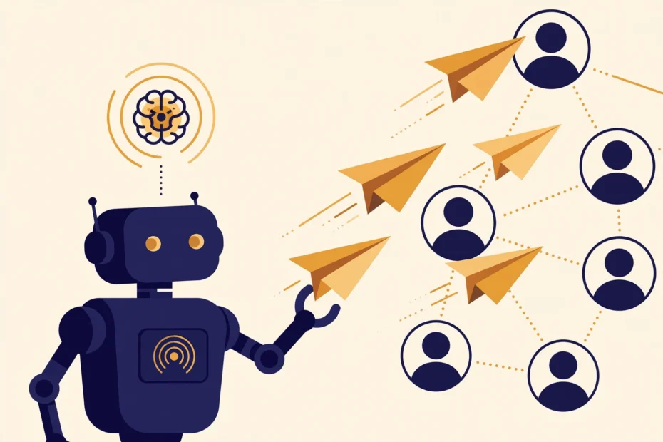 Pancake review – editorial illustration of an AI agent deploying go-to-market outbound plays