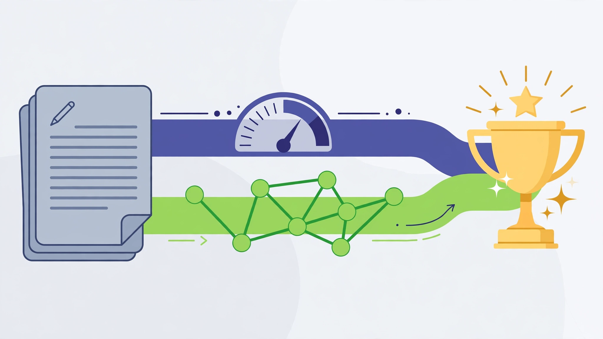 Surfer SEO content score workflow versus Frase AI agent pipeline – editorial illustration
